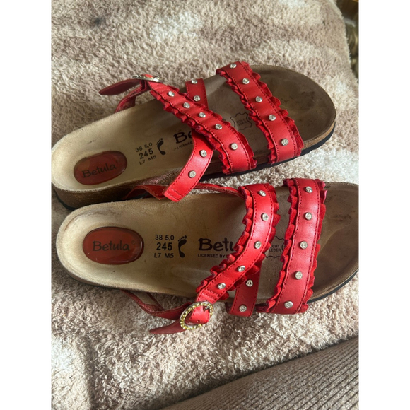 Birkenstock Shoes - Birkenstock size 38 red betula